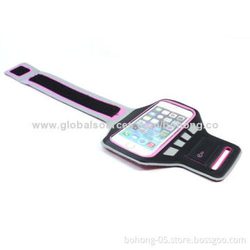 Armbands for iPhone 5S, Made of Neoprene and Nylon with Key Slot